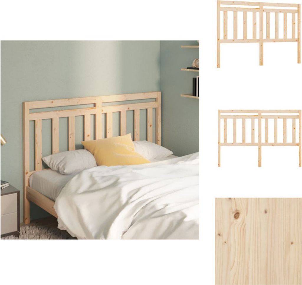 vidaXL Kopfteil 166x4x100 cm Massivholz Kiefer - Kopf- & Fußenden