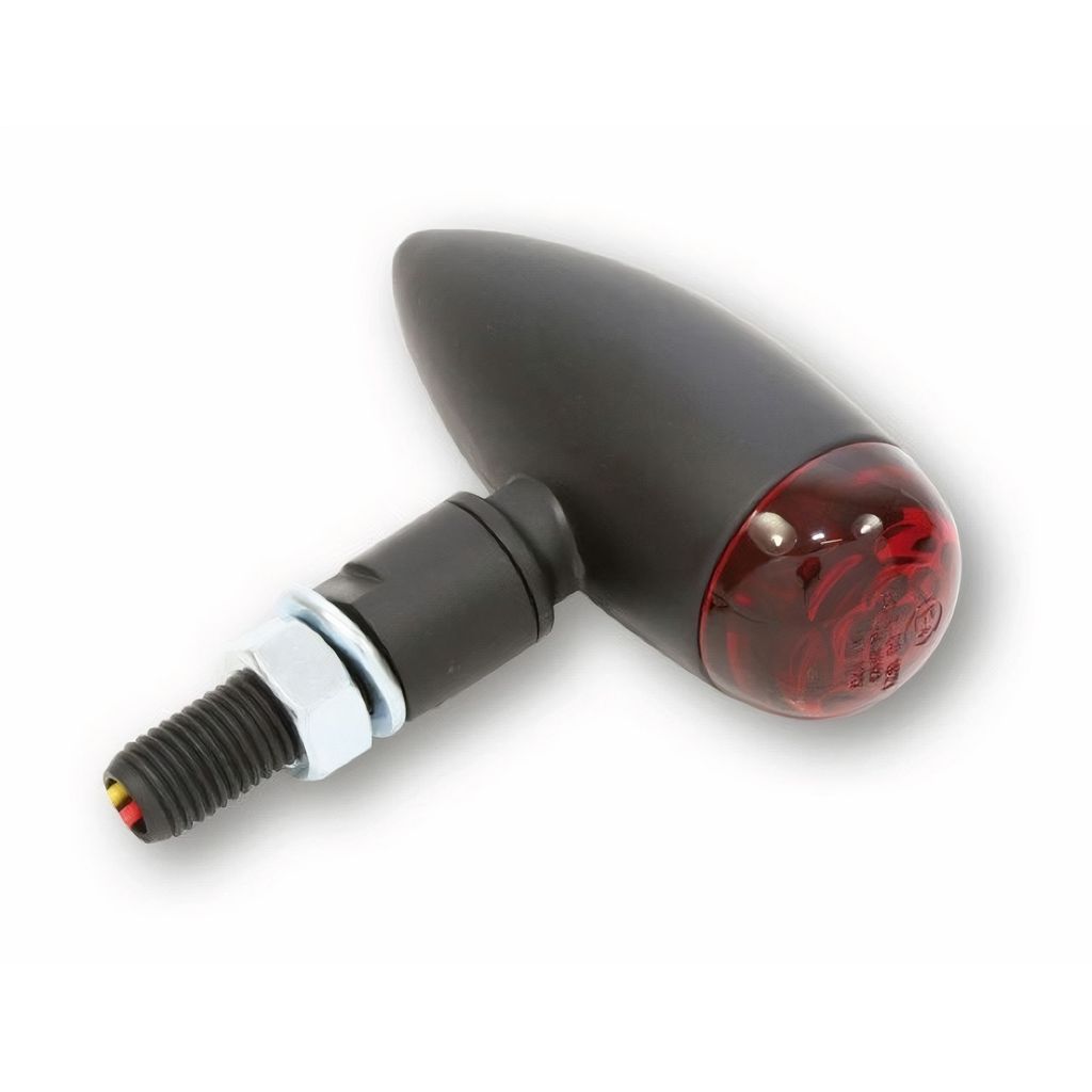 HIGHSIDER pro Micro-Bullet LED Rücklicht Schwarz/Rot (1Stck)