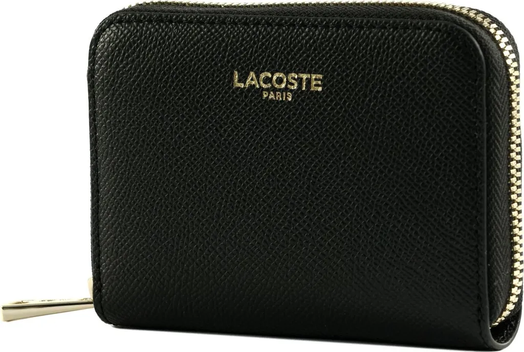 Porte-monnaie Lacoste Cuir Noir : Fini la Monnaie Perdue avec le Zip