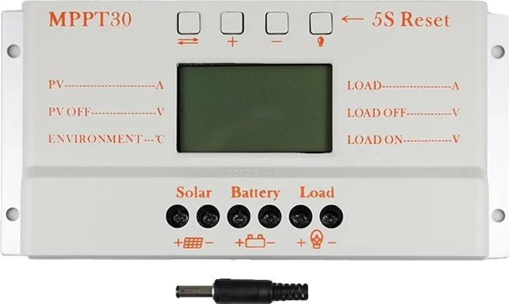 Regolatore di carica solare, corrente massima 30A, display LCD, 30A, 12V 24V auto