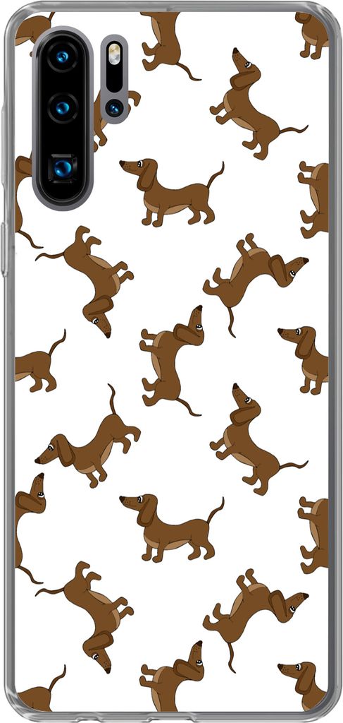 MuchoWow Handyhülle Schutzhülle Hülle für Telefoonhoesje Huawei P30 Pro Muster - Hund - Dackel - Jungen - Mädchen - Kinder - Kinder Silikon ...