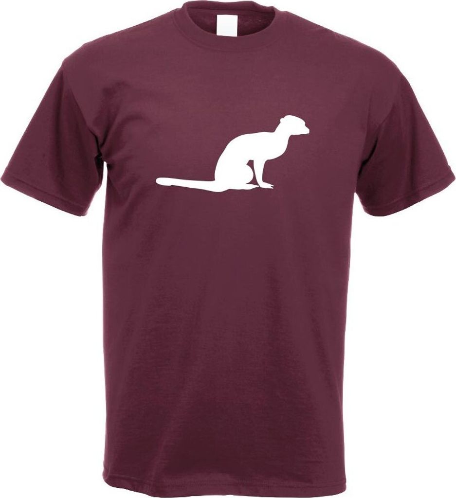 Kiwistar - T-Shirt - Burgund - Erdmännchen - Surikate Herren Funshirt Bedruckt Design Sprüche Spruch Motive - mit Motiv Bedruckt - Funshirt Desig...