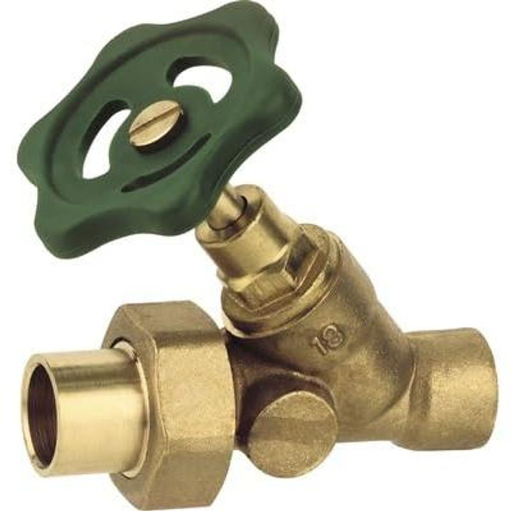 sanicomfort Absperrventil, 22 mm, ohne Entleerung, Unterputzventil für Sanitärinstallation