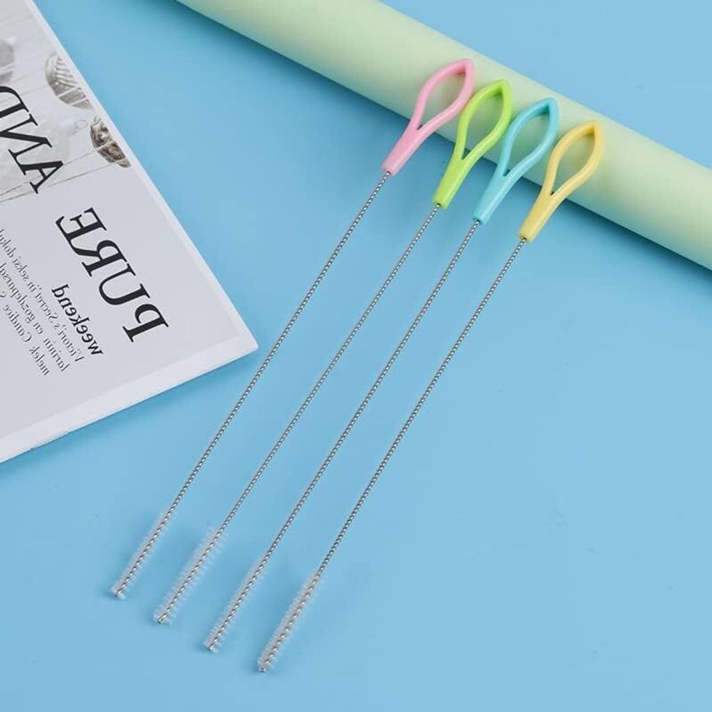 Silikon Strohhalm Bürste 2er Set - 6mm & 9mm Für Alle Strohhalm-Typen