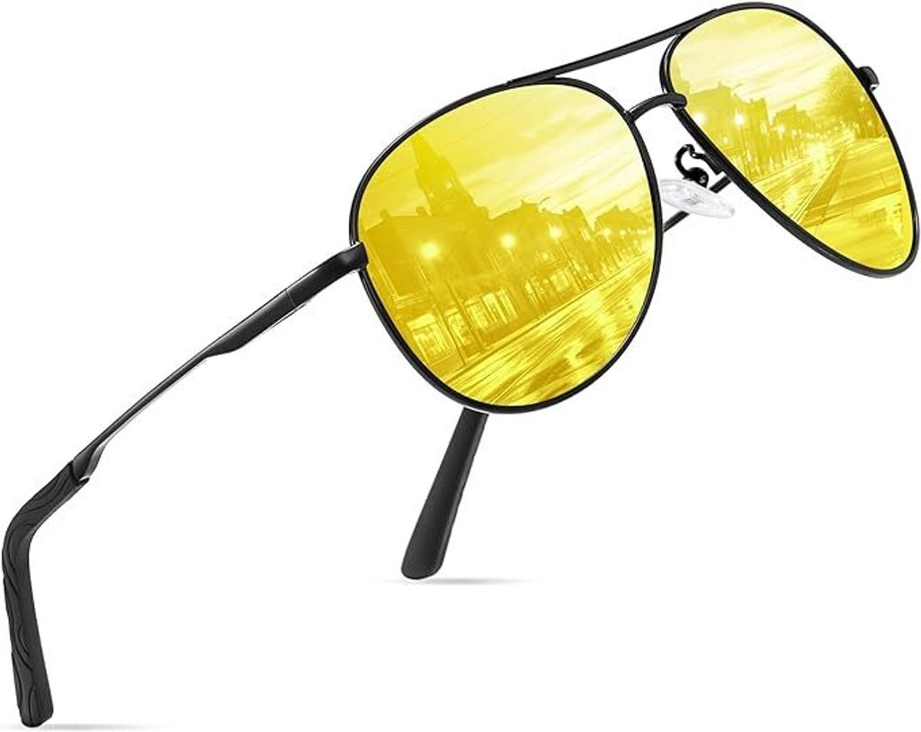 GKA Pilotenbrille Nachtsichtbrille für Autofahrer schwarzer Produktbild 2