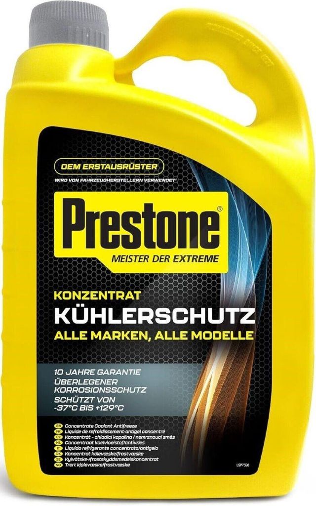 Prestone Kühlmittel Kühlerfrostschutz 4L Gelb -37°C +129°C Produktbild 