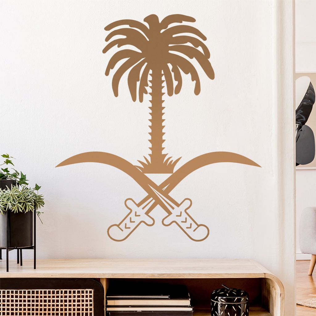 Saudi Arabien Wappen Wandtattoo Wandaufkleber Wall Sticker - Dekoration, Küche, Wohnzimmer, Schlafzimmer, Badezimmer