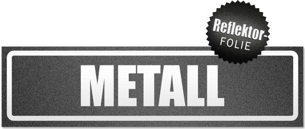 METALL invertiert Magnetschild Schild magnetisch