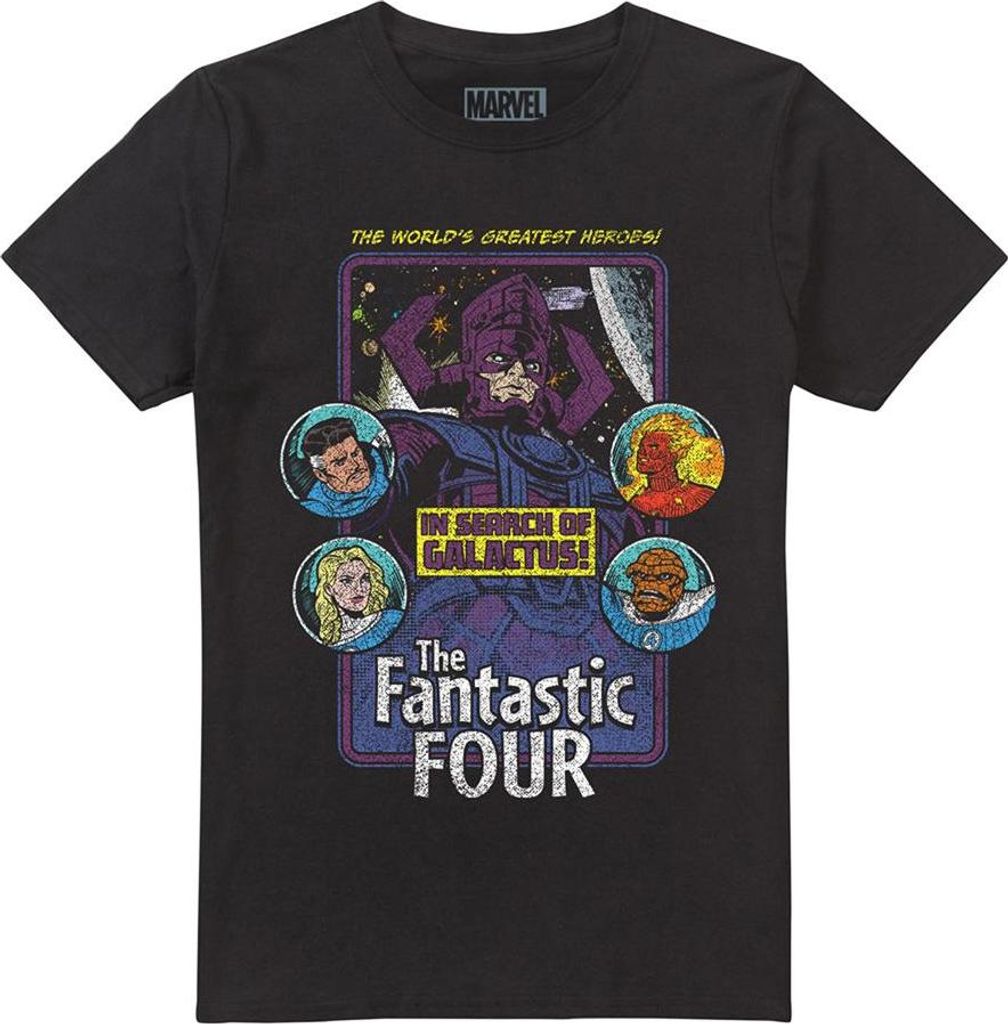 Fantastic Four - "In Search Of" T-Shirt für Herren/Damen Uni TV24575 (5XL) (Schwarz)