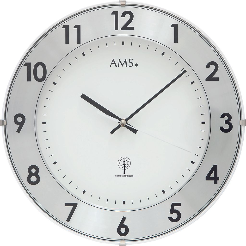 AMS Funk-Wanduhr, Funkwerk, D30x4cm, 5948