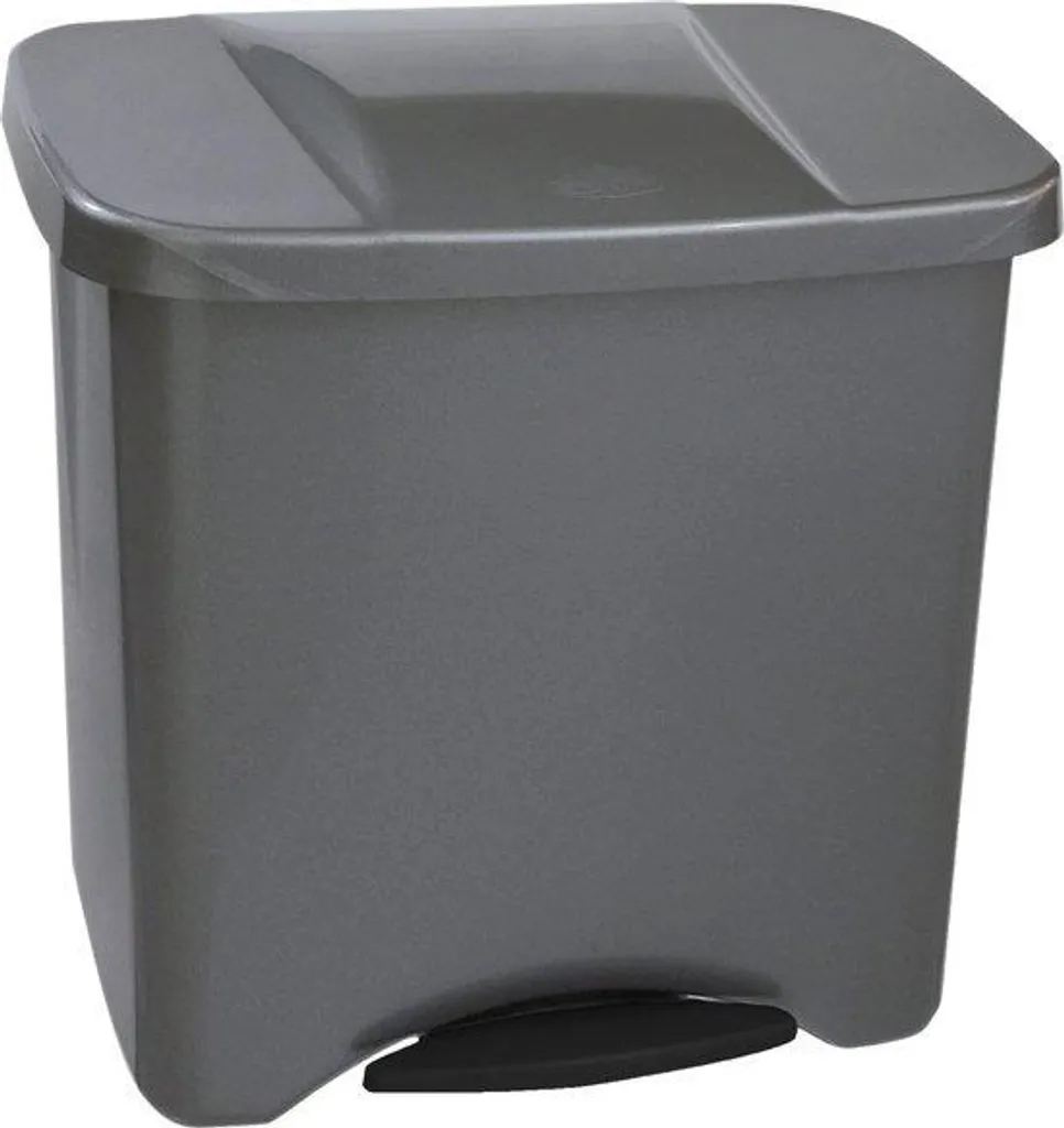 Poubelle tri sélectif 50 litres pour cuisine moderne - Modèle à pédale