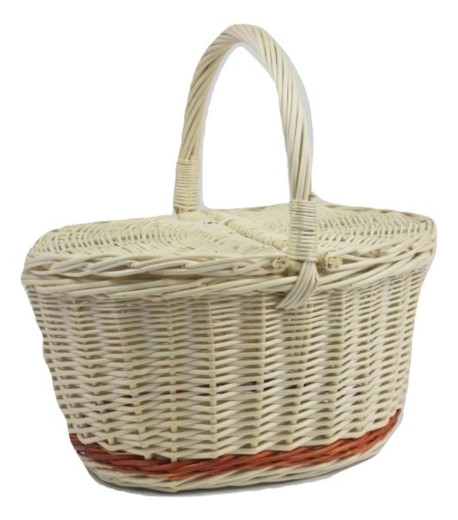 Picknickkorb aus Weide Breno gebleicht