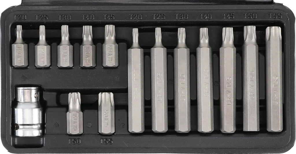 Jeu d'embouts Profil T Kraftmann 5040 en Acier Robuste avec Boîtier Kit