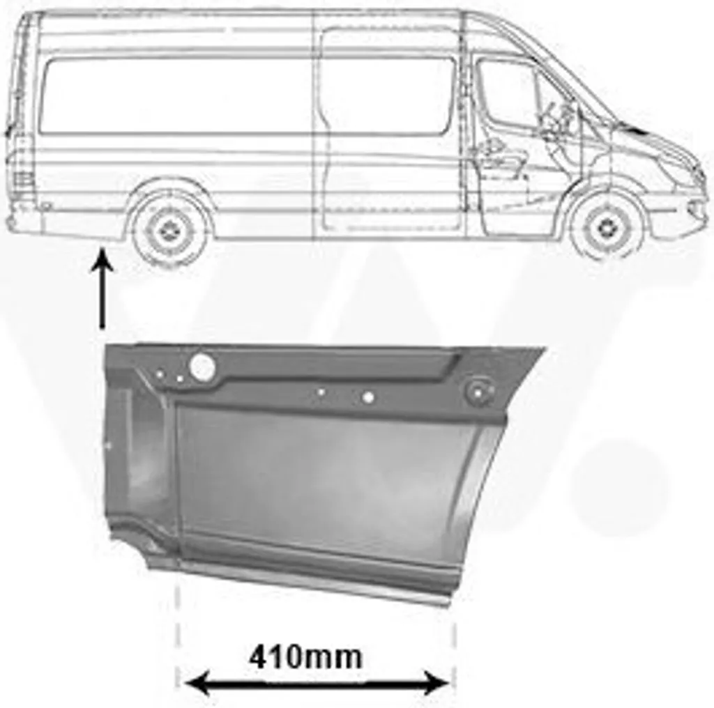 Piastra Laterale VAN WEZEL per VW Crafter/Sprinter: Lamiera di Qualità