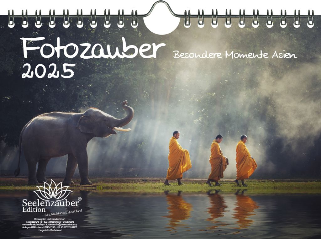 Fotozauber Besondere Momente Asien DIN A5 Wandkalender für 2025 Asien Menschen und Momente - Seelenzauber