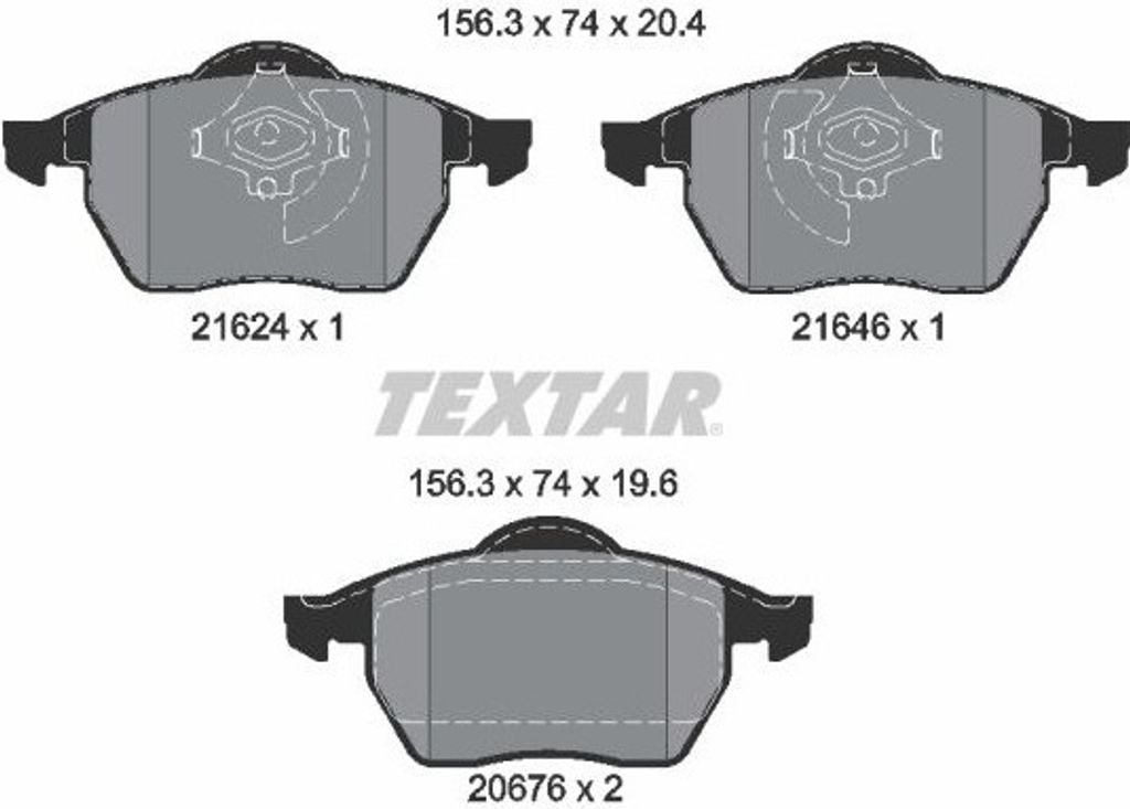 Textar Bremsbeläge vorne für Audi A4 VW Passat 1,8-2,8 ohne Sensor Teves-Bremse