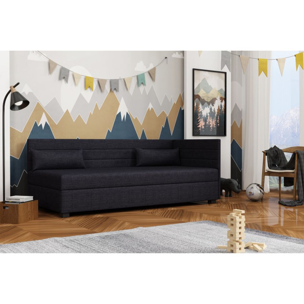 Einzelbett 100x195 BEATRIS PLUS 2 - schwarz