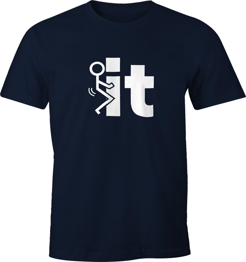 Herren T-Shirt FunShirt Fuck it Strichmännchen Fun Moonworks 3XL