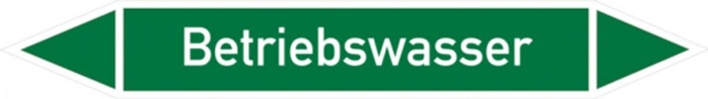 Dreifke Rohrleitungsetikett, Betriebswasser | Folie selbstklebend | 100x15 m...
