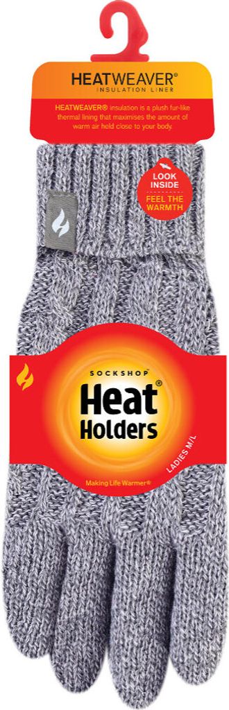 Heat Holders® Handschuhe Damen - grau meliert, Größe M/L Produktbild 