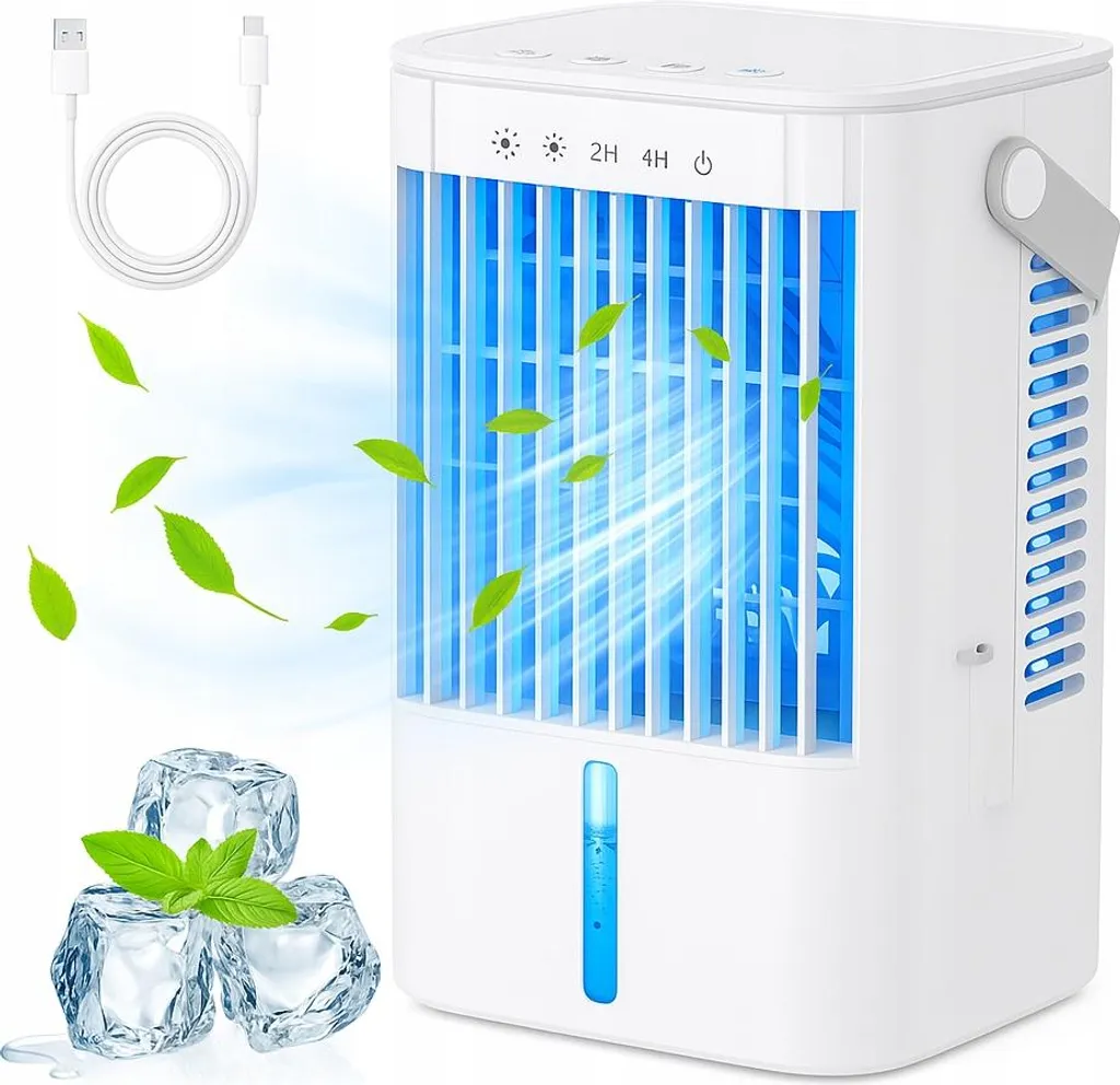 Refroidisseur d'Air Silencieux 1200ml avec Veilleuse LED pour Chambre Bébé