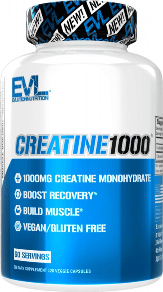 EVL Nutrition Creatine 1000 (120 caps) Unflavoured - Produktbild 