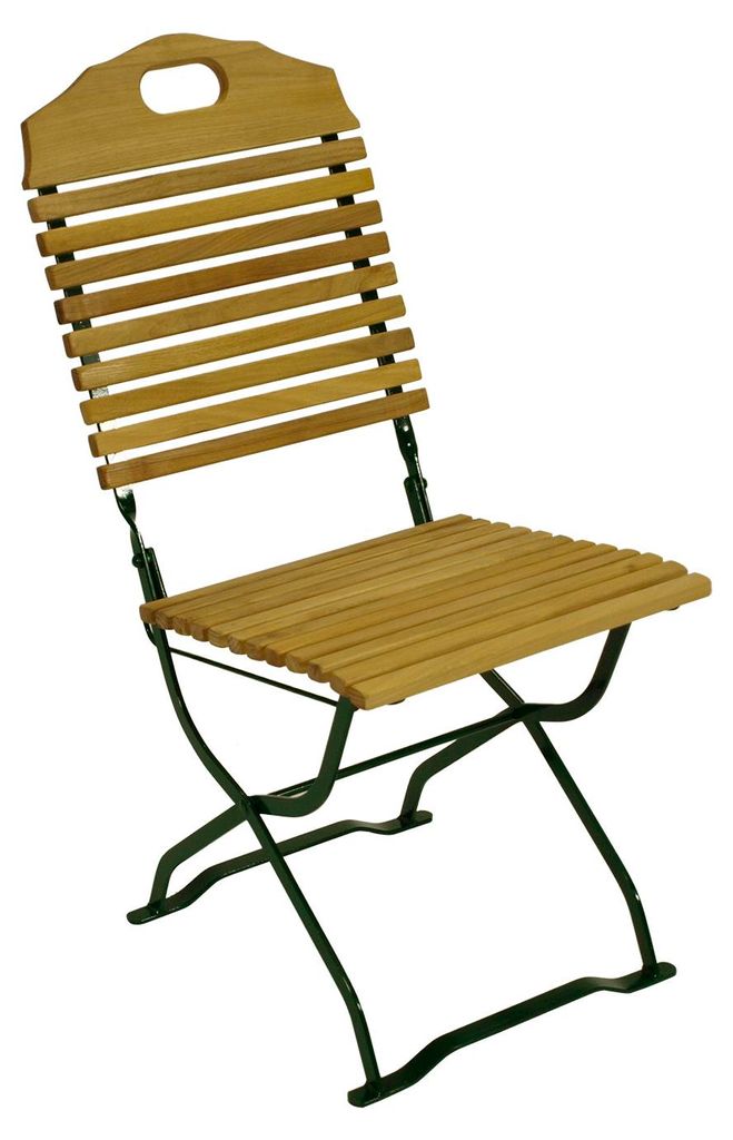 Klappstuhl Holzstuhl Gartenstuhl Stuhl 2er Set, Dunkel Grün Produktbild 
