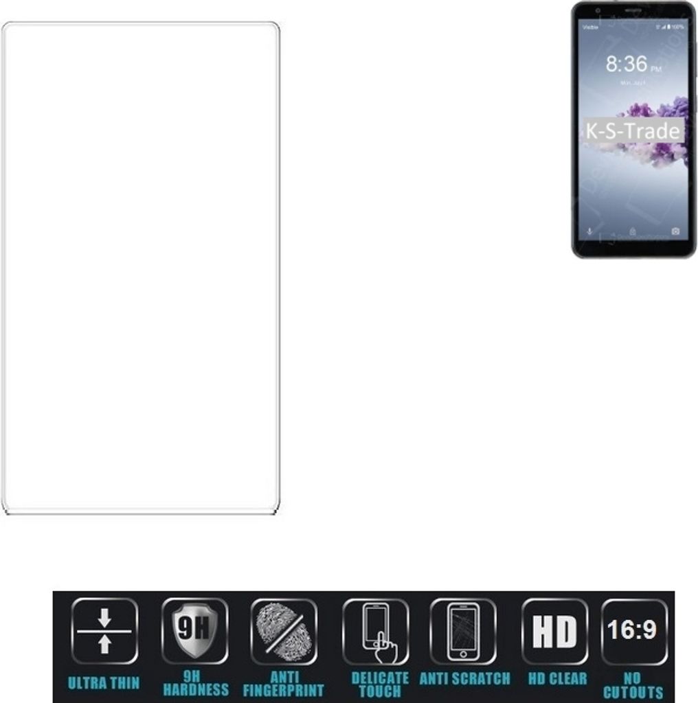 K-S-Trade Displayschutzglas kompatibel mit ZTE Blade A3 Prime Hartglas Schutzfolie Glasfolie 16:9 Format, bedeckt keine Seitenbereiche