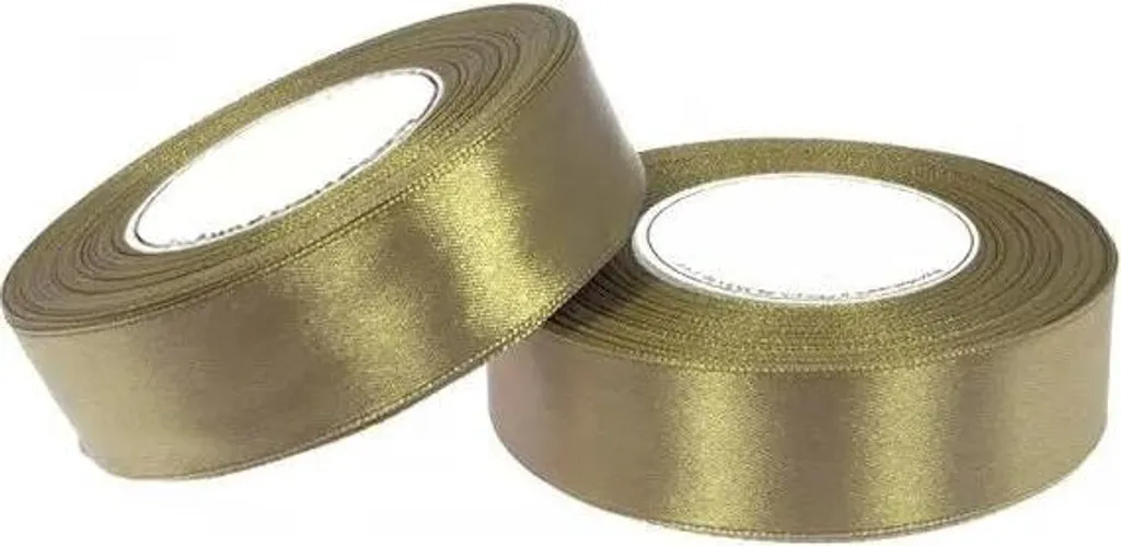 Nastro di Raso Oro 25 mm x 32 m - Bobina per Pacchi Regalo di Lusso