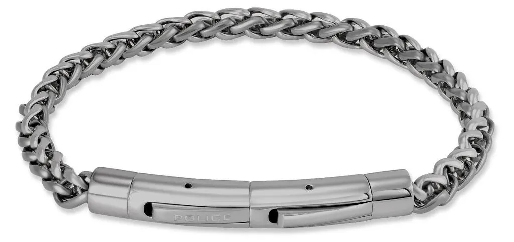 Bracelet Police argenté PEAGB0010705 pour homme en acier au look rebelle