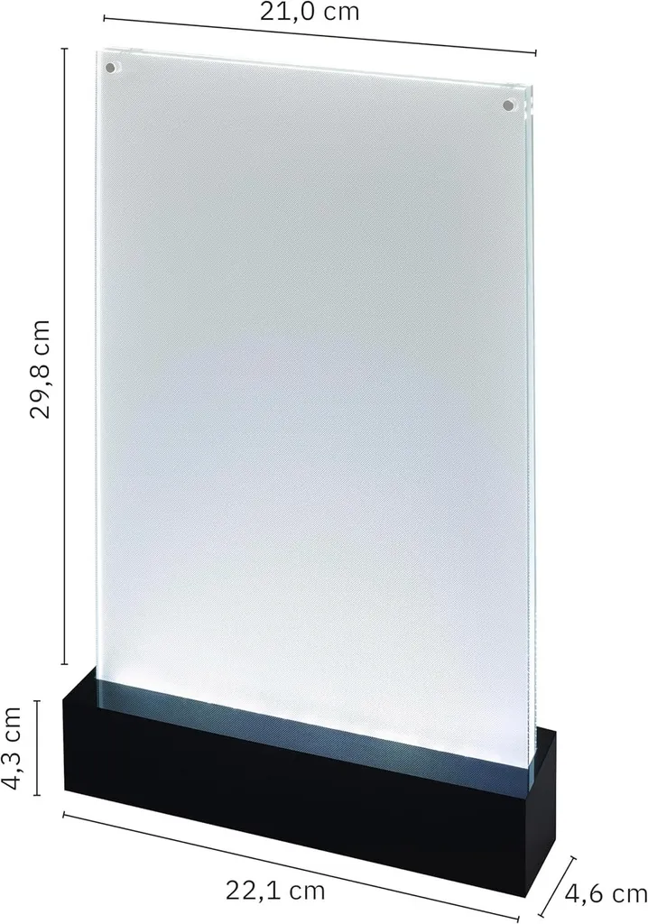 Support Publicitaire LED A4 pour Accueil et Réception Sigel Luminous - 6