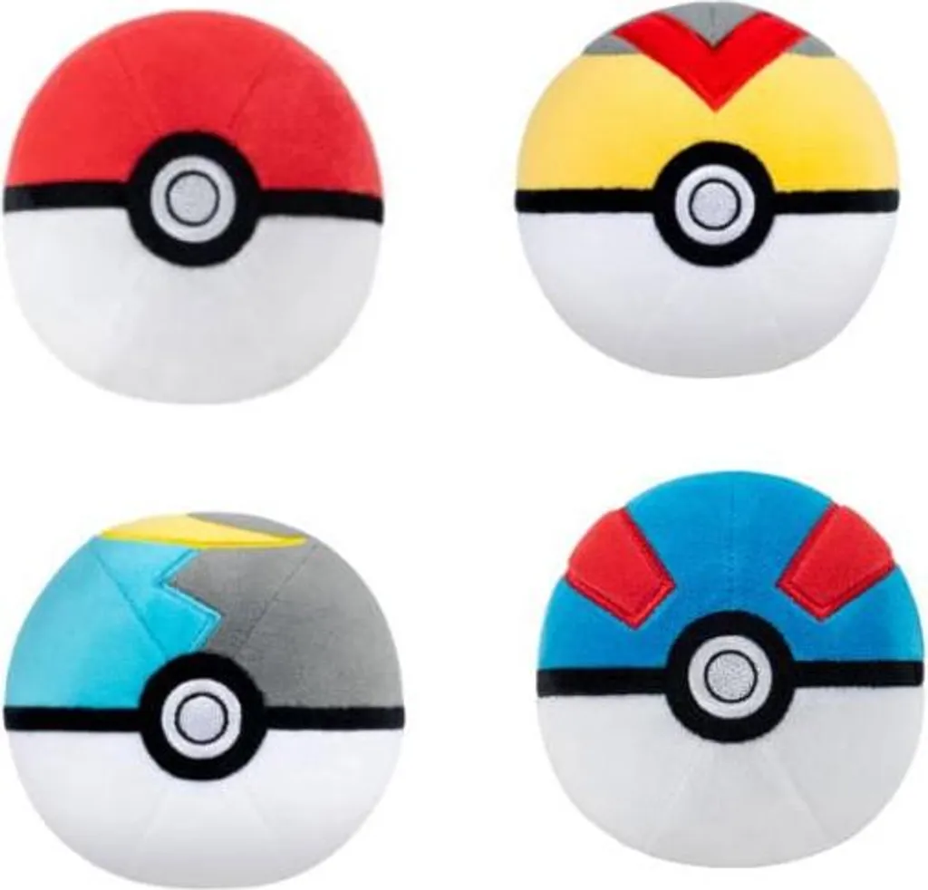 Figurine Pokemon Pokeball en peluche 10 cm - Idéal pour cadeau ou décor