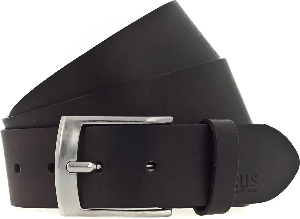 H.I.S Pelle cintura 40mm Leather Belt W105 Dark Brown marrone
