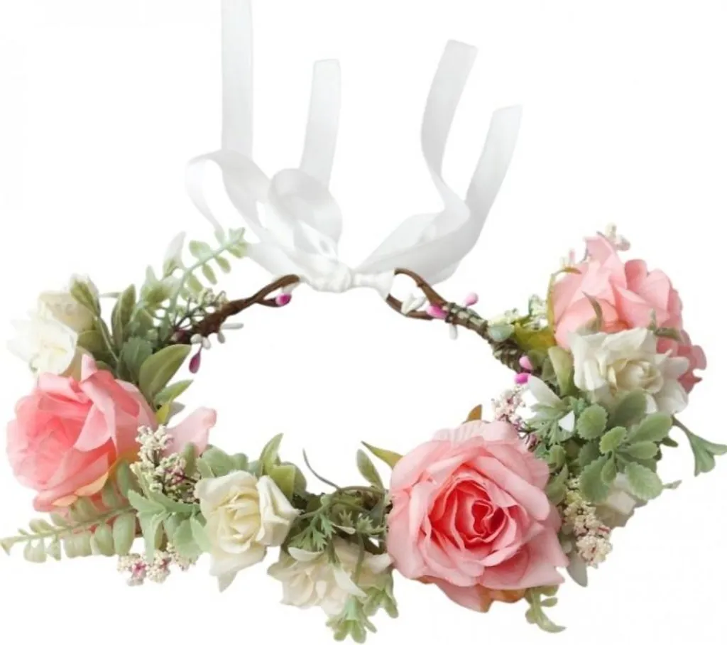 Corona di capelli, diademi di fiori, corona floreale sposa, ghirlanda di fiori, coroncina da sposa, fiori tra i capelli - Italia