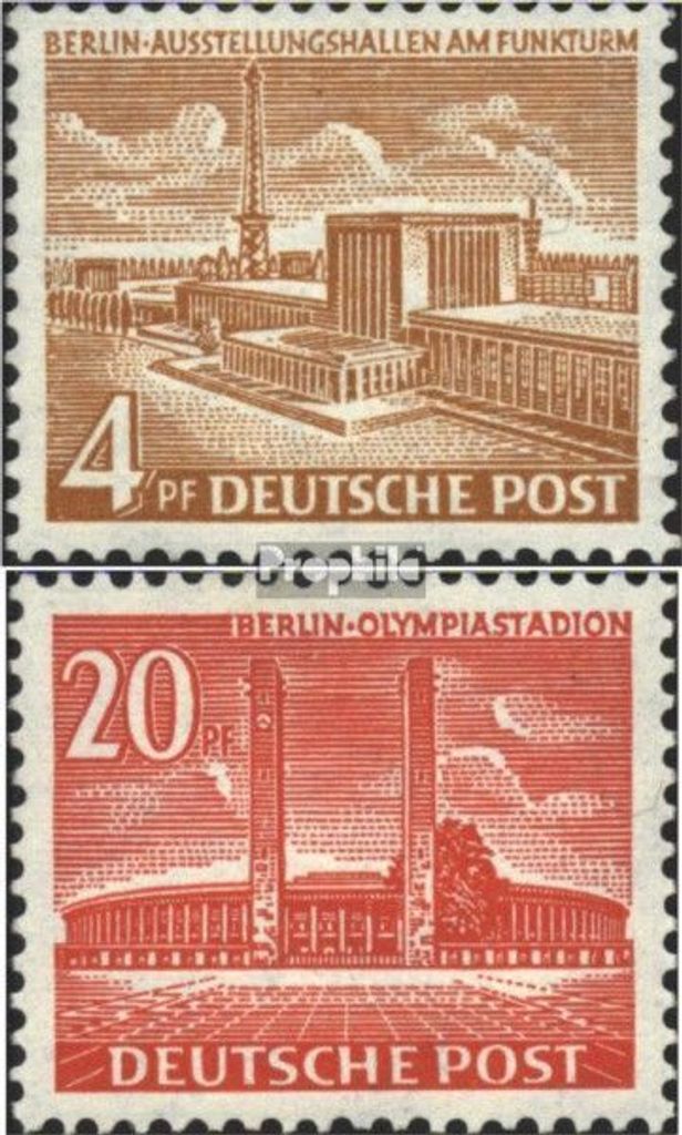 Briefmarken Berlin (West) 1953 Mi 112-113 (kompl.Ausg.) postfrisch Berliner Bauten