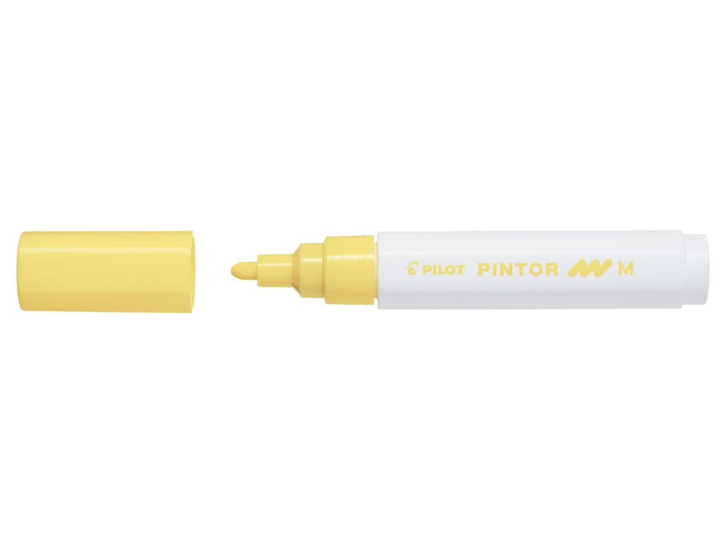 PILOT PINTOR Kreativmarker - Marker-Stift, Fein 1.4mm, Farbe Gelb
