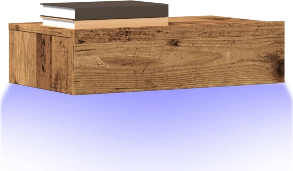 "2026 Promotion" TV-Schränke mit LED-Leuchten - 2 Stk. - TV-Möbel - Altholz-Optik 60x35x15,5 cm - TV-Regal CC31660