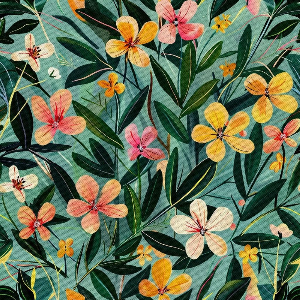 OUTDOOR DEKOSTOFFE OXFORD - Motiv Frühling I DX7413