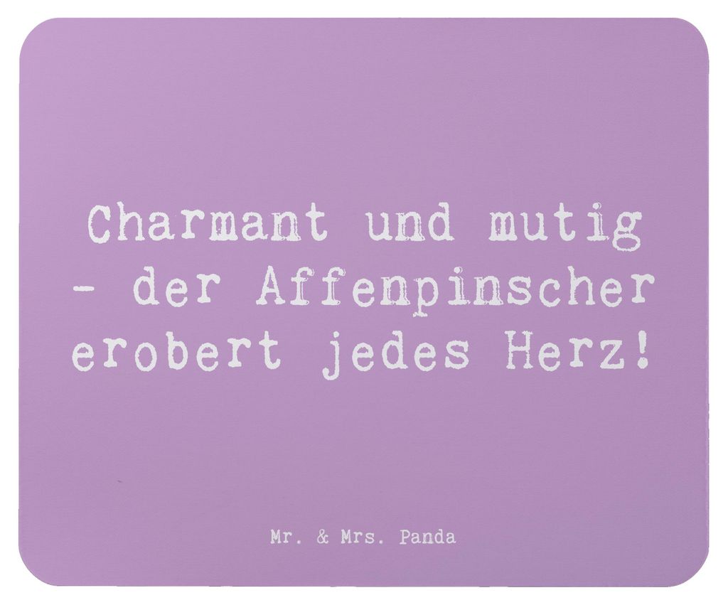 Mr. & Mrs. Panda Mousepad Spruch Affenpinscher Charmeur - Lavendeltraum - Geschenk, laptop mauspad, Hundewesen, Hunde, Hunderasse, Sozialisierung, ...