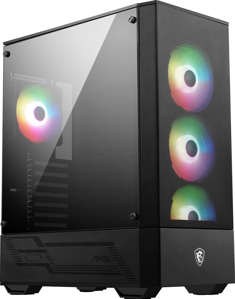 MSI MAG FORGE 112R Computer-Gehäuse Midi Tower Schwarz, Transparent