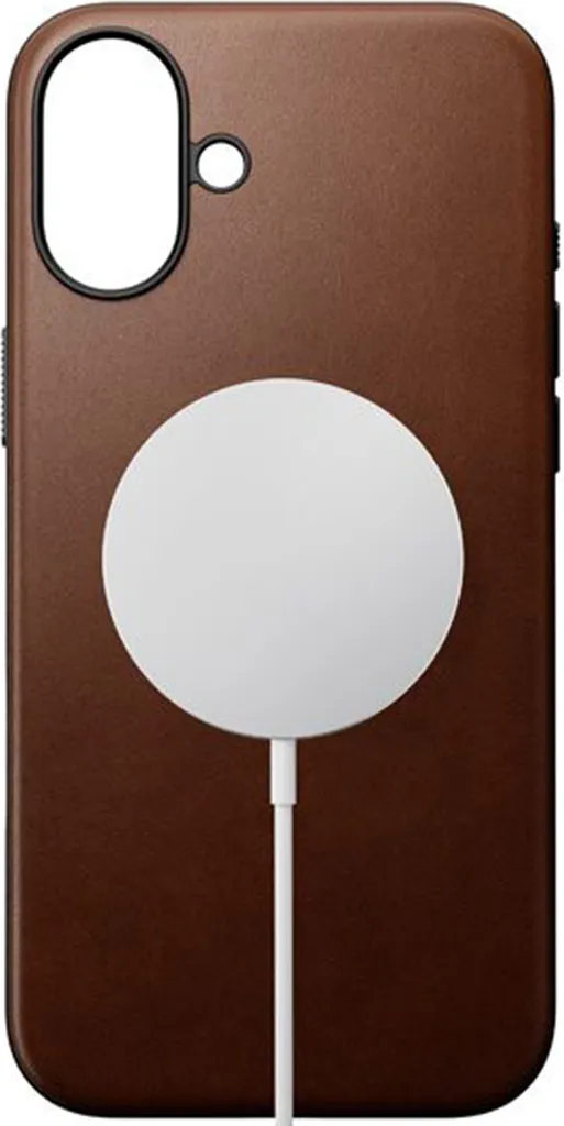 Coque de Protection iPhone 16 Plus en Cuir Marron Compatible MagSafe - 10