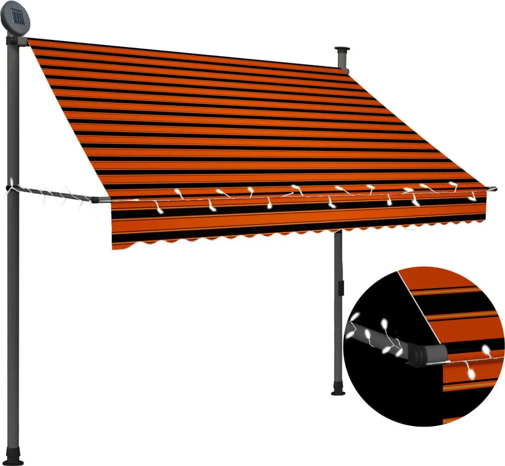 Offerta Tenda da Sole Retrattile 200cm LED Maison Exclusive Arancione