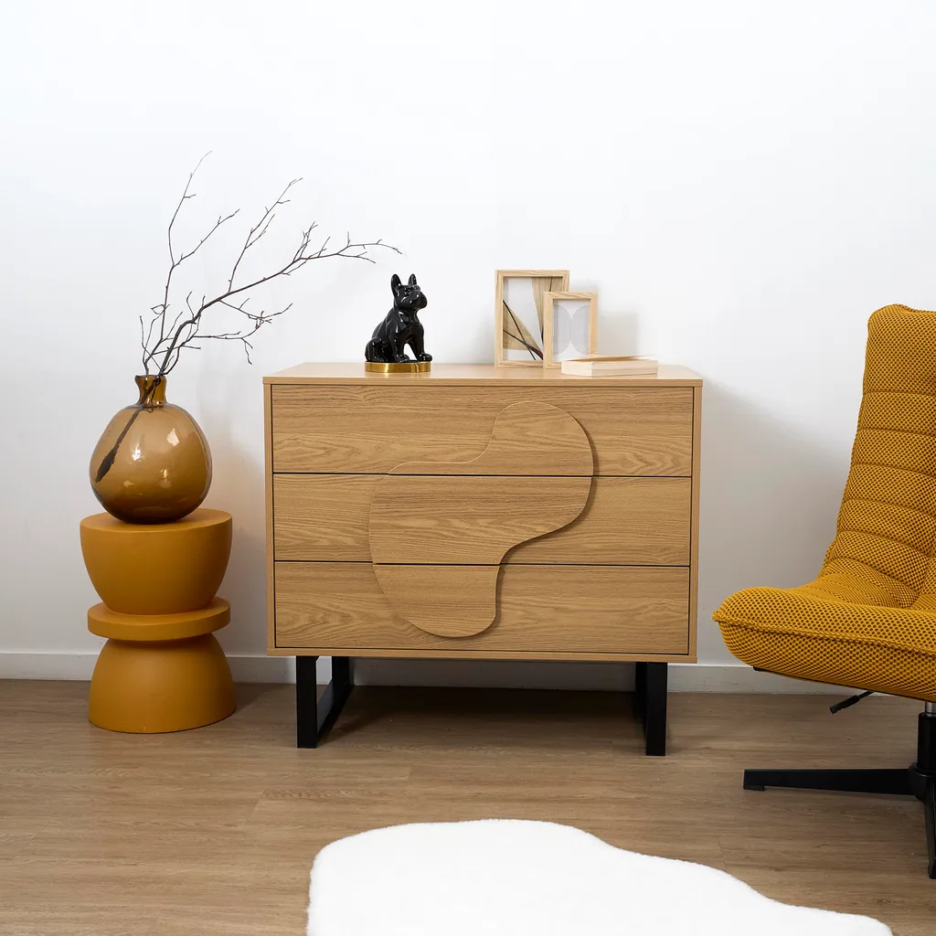 Meuble de rangement Commode Calypso style scandinave avec pieds en bois