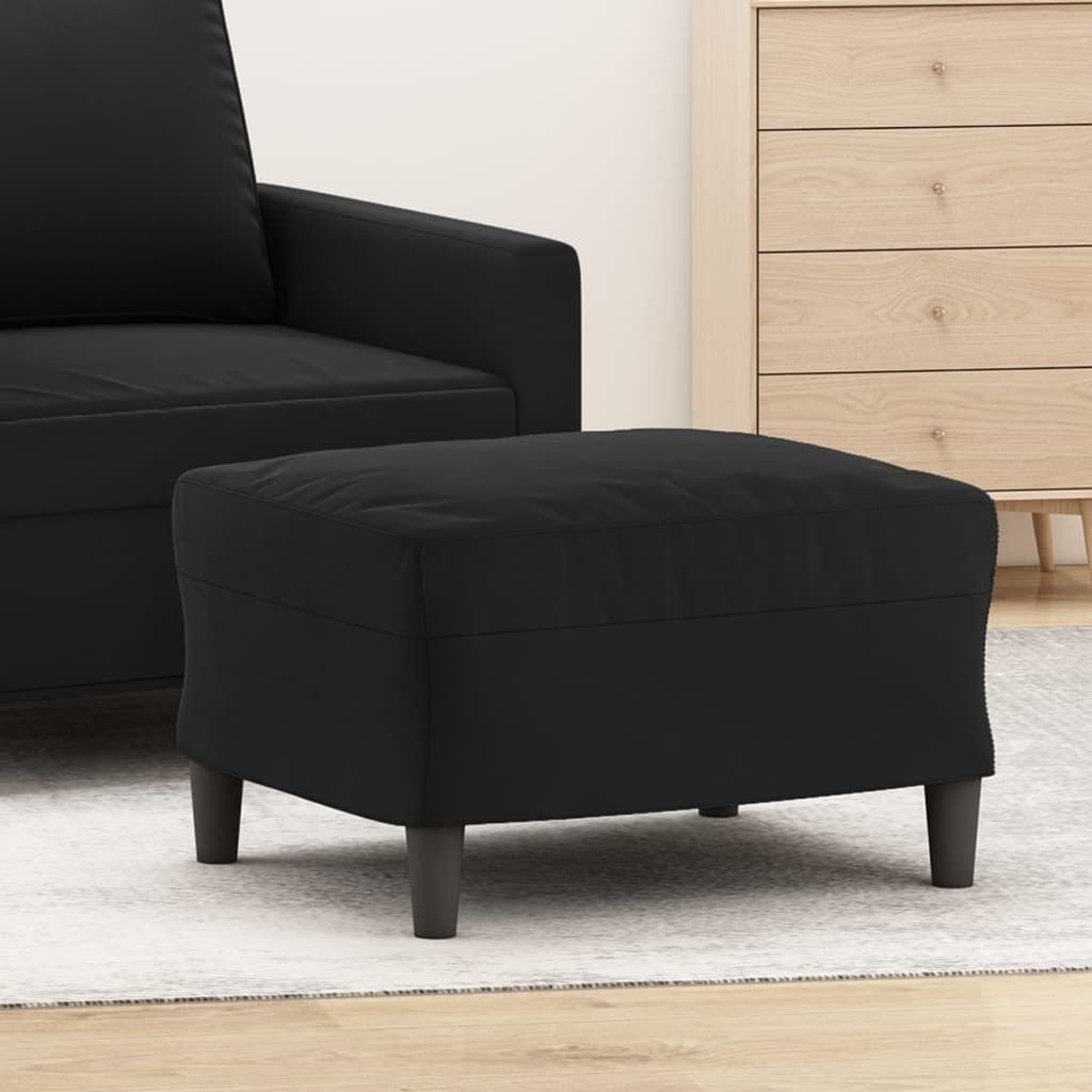 The Living Store Fußhocker Schwarz 60x50x41 cm Samt
