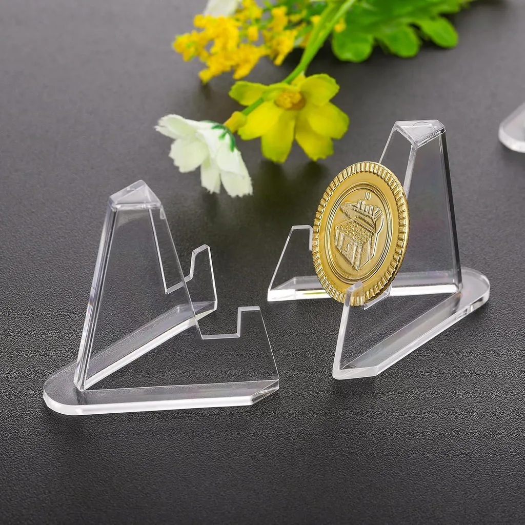 Support transparent en acrylique robuste : Pack de 24 mini chevalets - 7