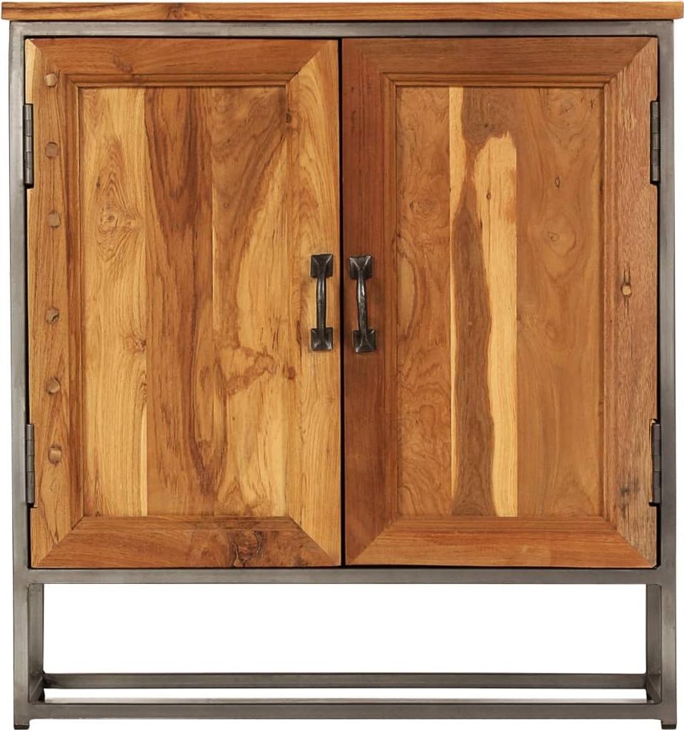 vidaXL Sideboard Recyceltes Teakholz und Stahl 65x30x70 cm