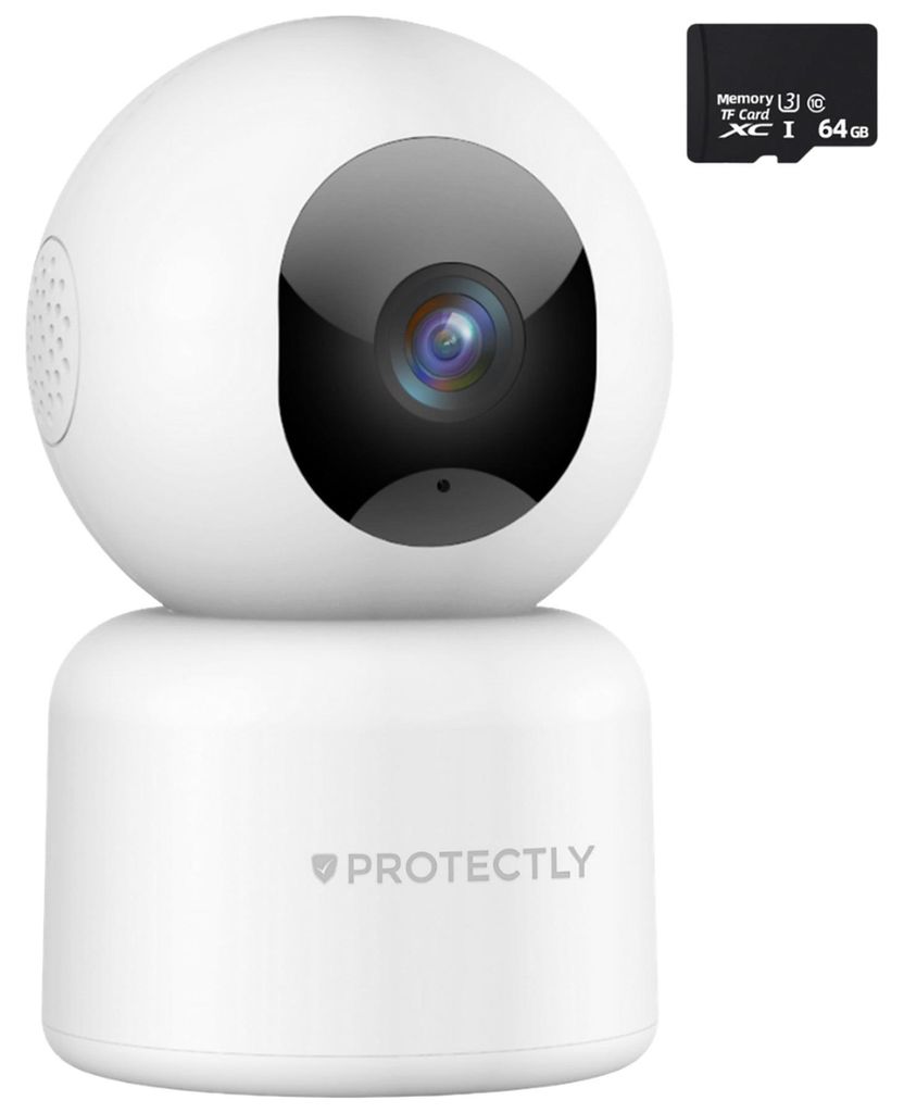 Protectly® 2K Überwachungskamera Innen – WLAN Kamera mit Produktbild 