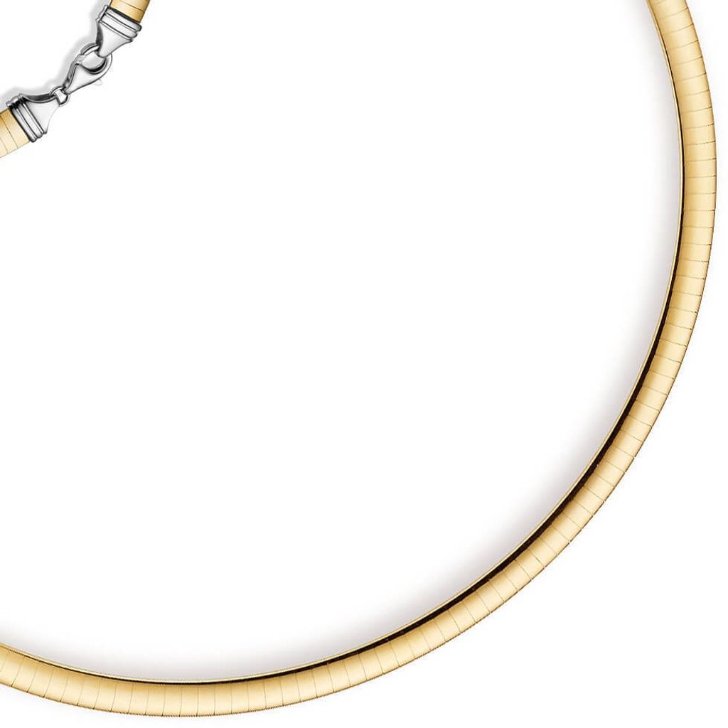 4mm Halsreif Wendeomegareif Collier flach 750 Gold Gelbgold Produktbild 