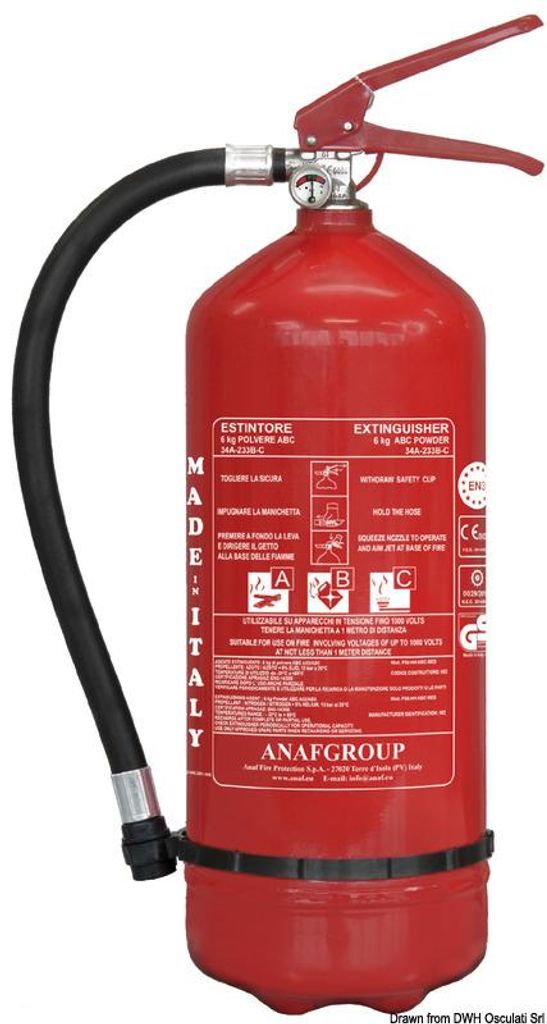 Solas Pulverlöscher 6 kg MED - Osculati 31.451.05