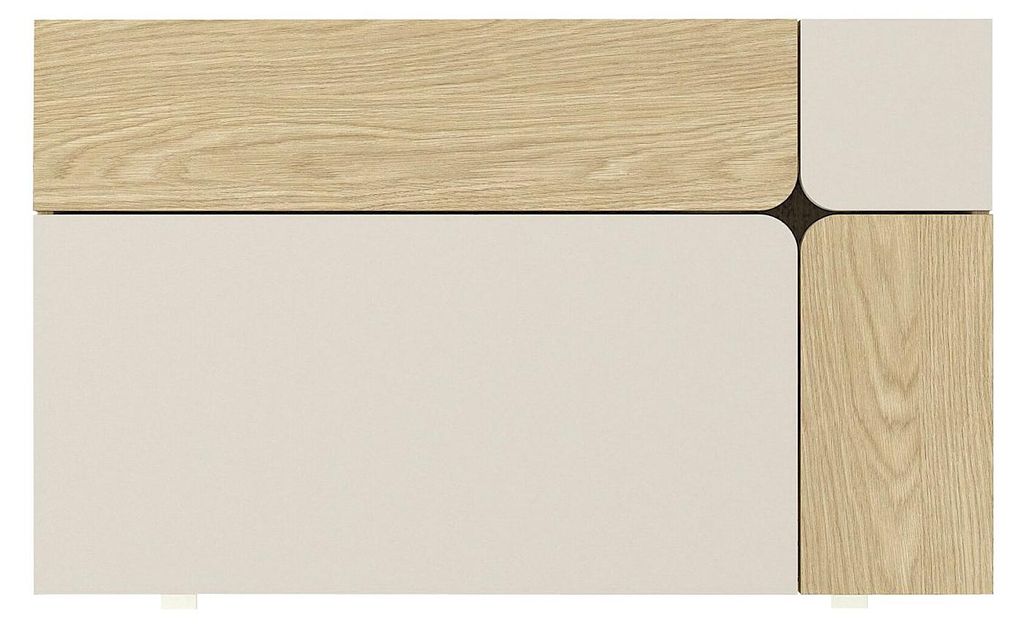 Wandschreibtisch mit 3 Türen – Beige und Natur – LYNATO Produktbild 